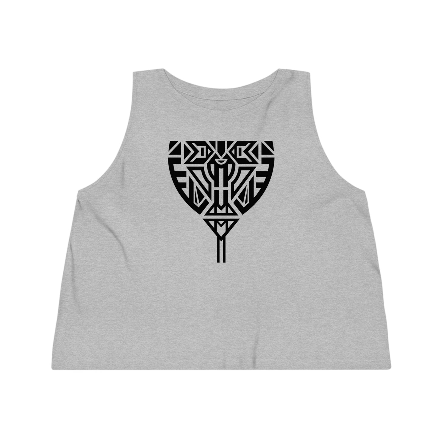 Women's Dancer 100% Organic Cotton Cropped Tank Top (Design 10)