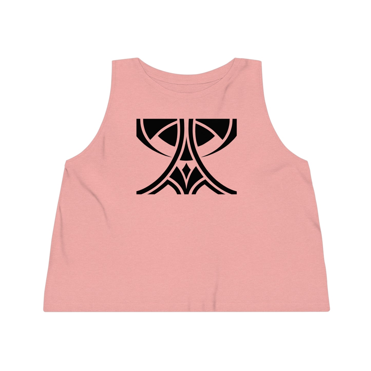 Women's Dancer 100% Organic Cotton Cropped Tank Top (Design 11)