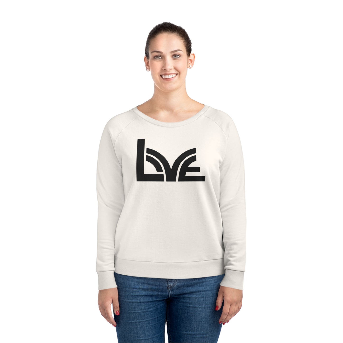 Women's Dazzler 85% Organic Cotton Relaxed Fit Sweatshirt (Love)