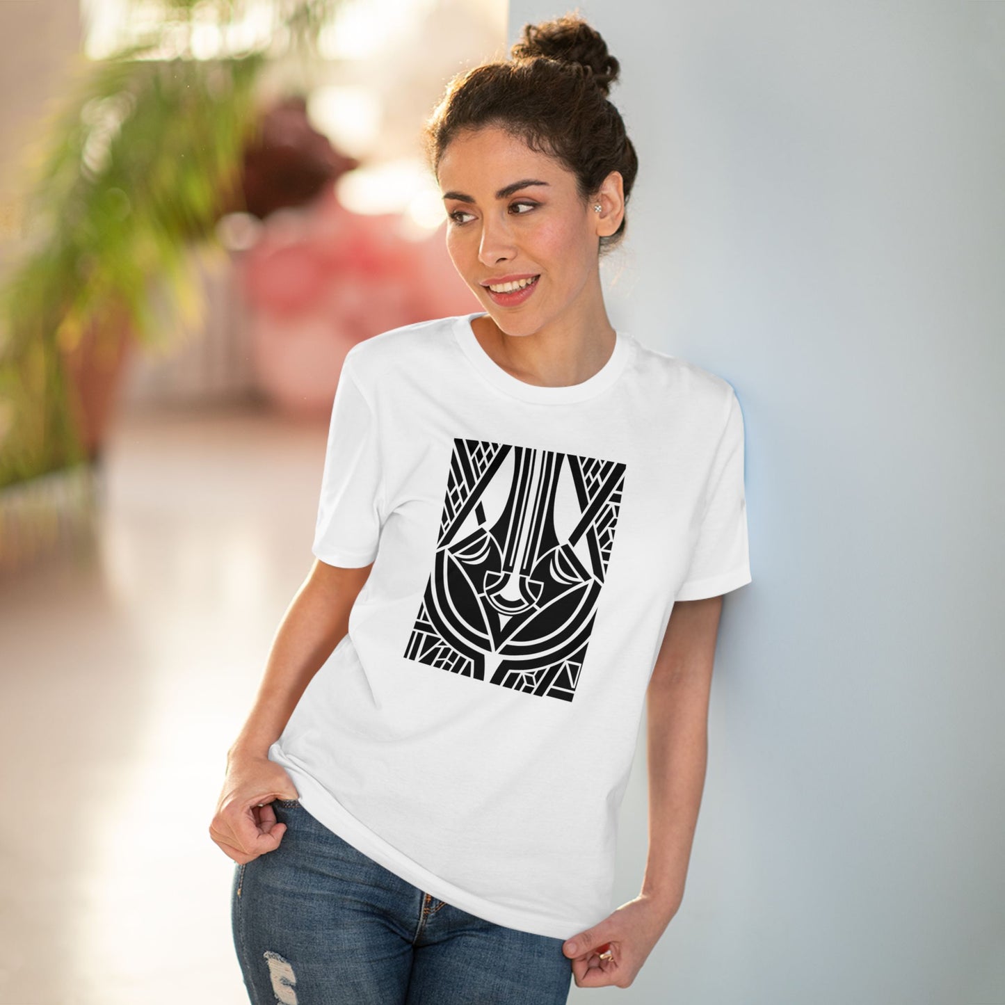 Unisex 100% Organic Cotton Creator T-shirt (Design 25)