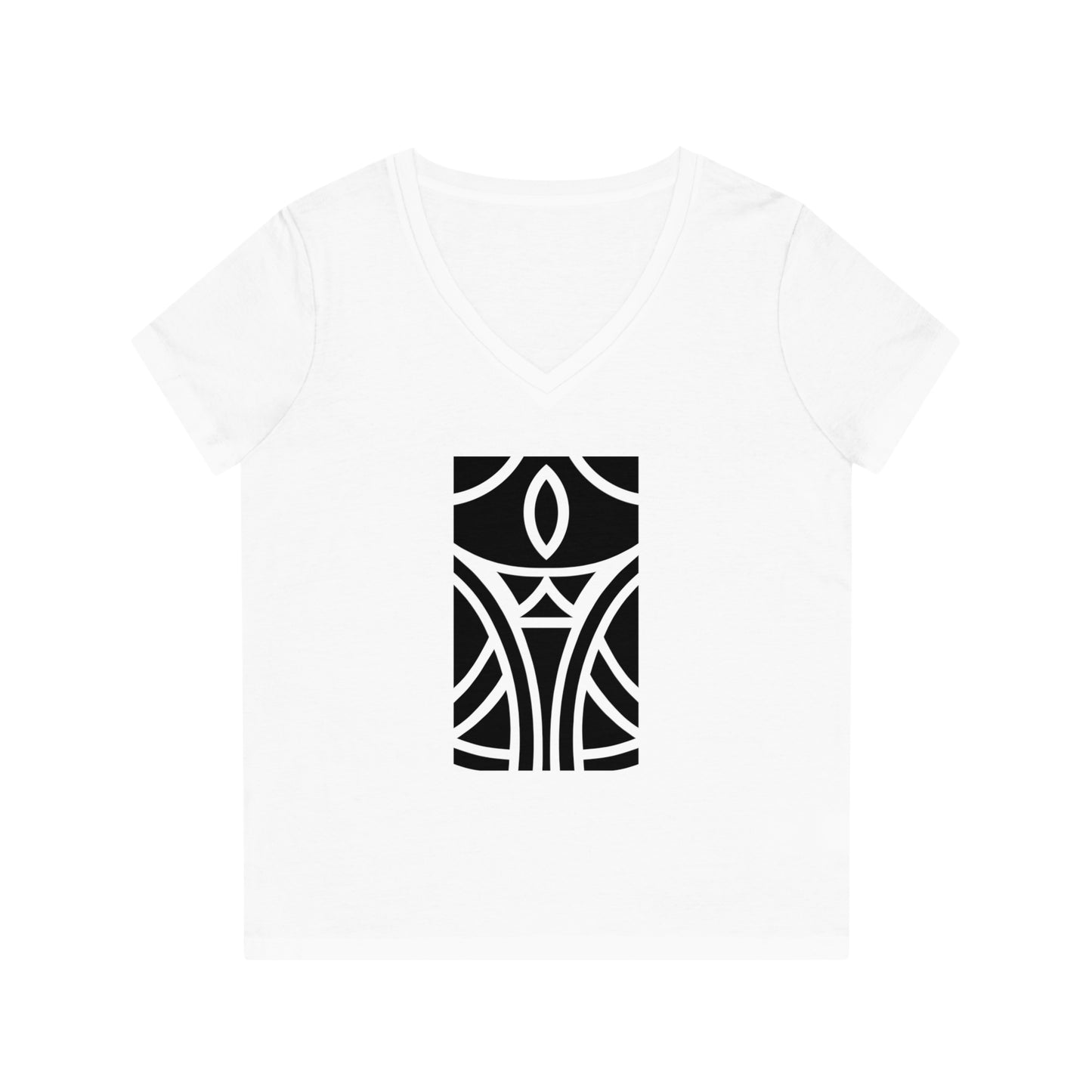 Women's Evoker 100% Organic Cotton V-Neck T-Shirt (Design 12)