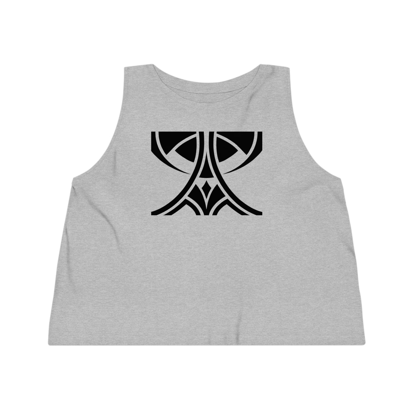 Women's Dancer 100% Organic Cotton Cropped Tank Top (Design 11)