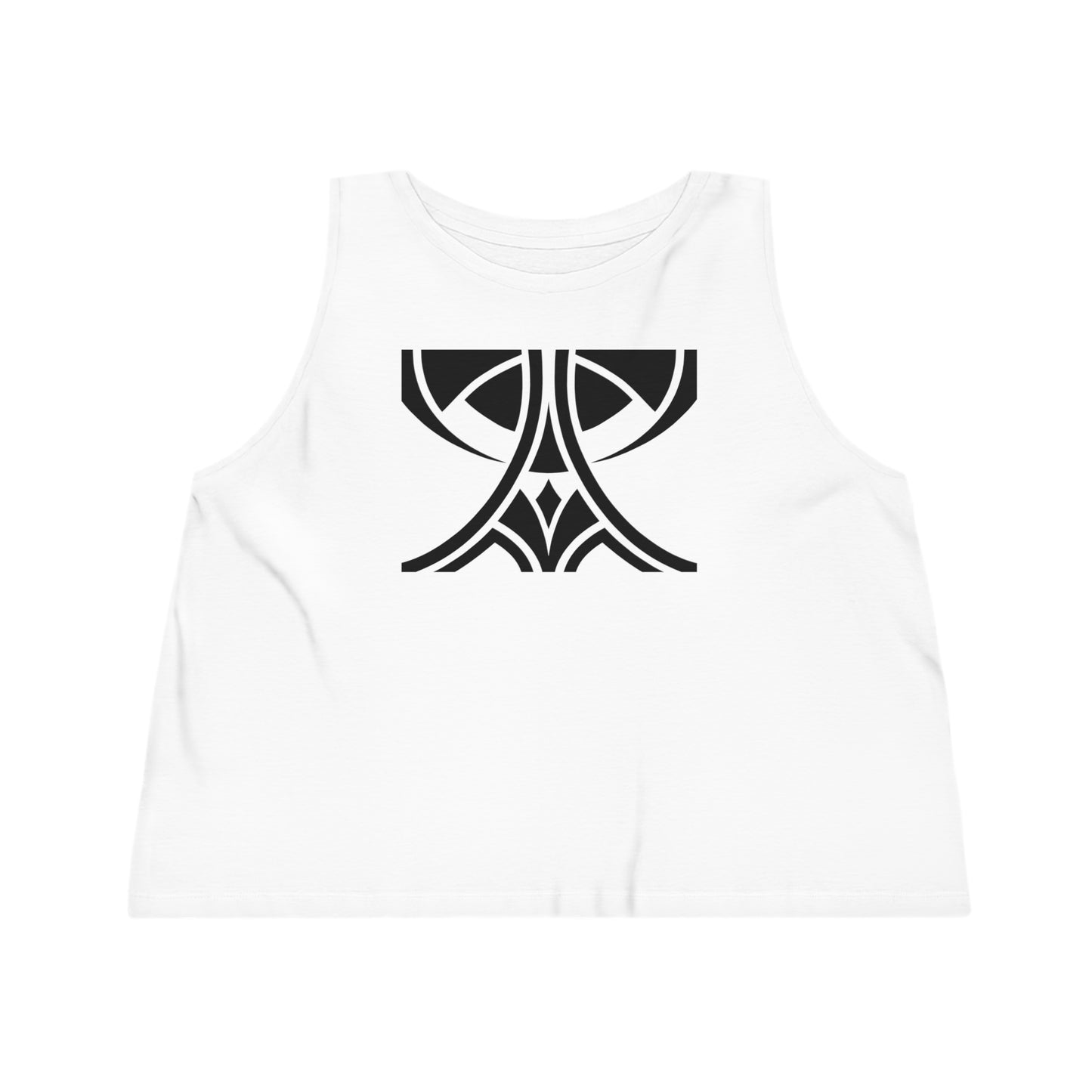 Women's Dancer 100% Organic Cotton Cropped Tank Top (Design 11)
