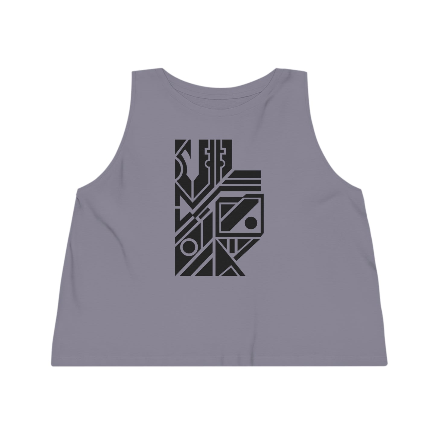 Women's Dancer 100% Organic Cotton Cropped Tank Top (Design 6)