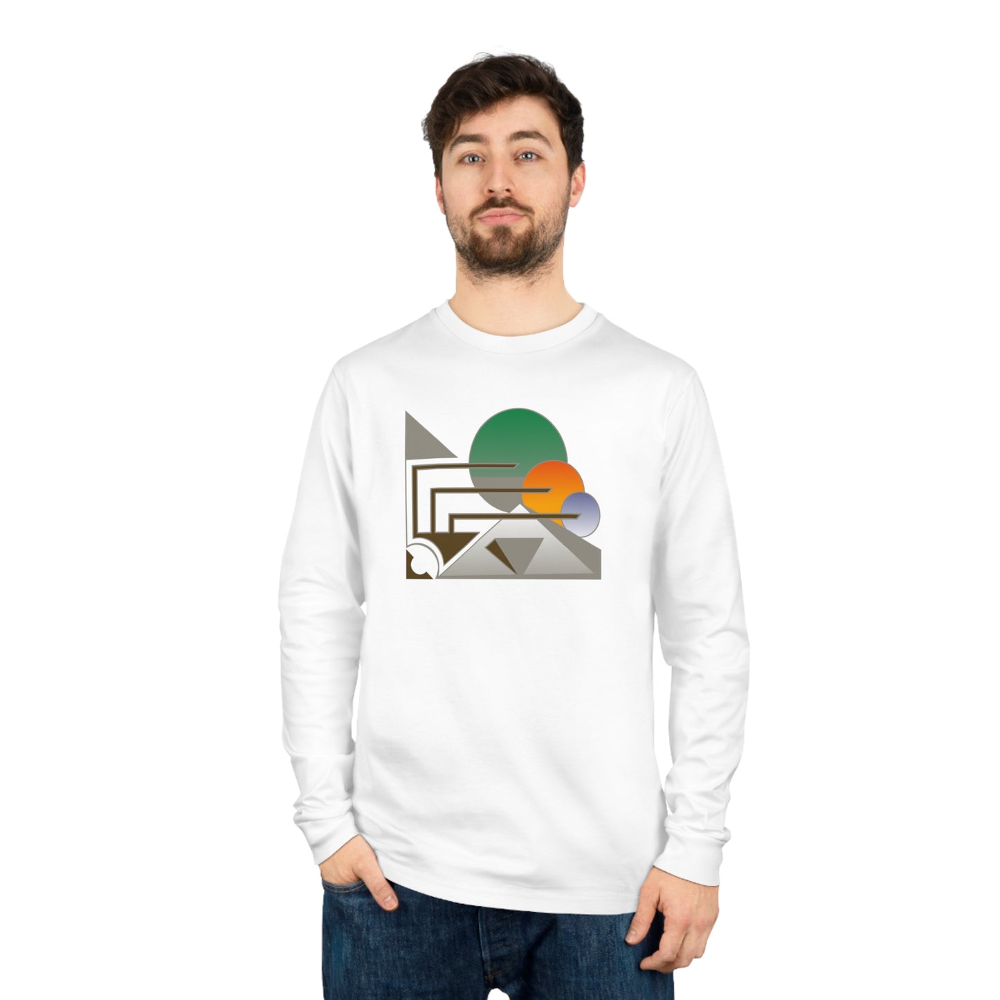 Unisex Shifts Dry 100% Organic Cotton Long Sleeve T-shirt (Design 13)