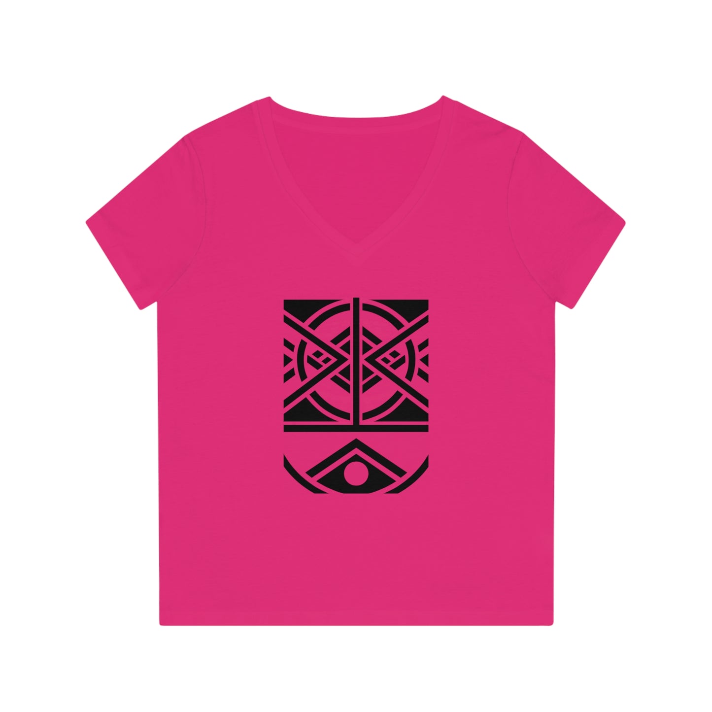 Women's Evoker 100% Cotton V-Neck T-Shirt (Design 1)