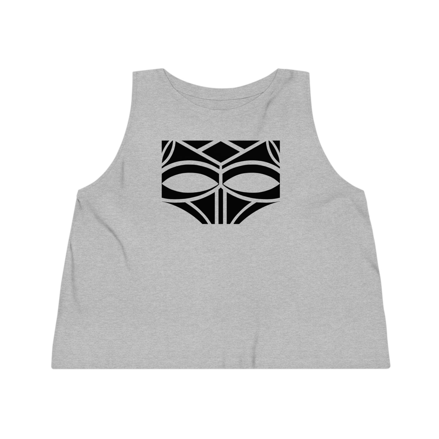 Women's Dancer 100% Organic Cotton Cropped Tank Top (Design 3)