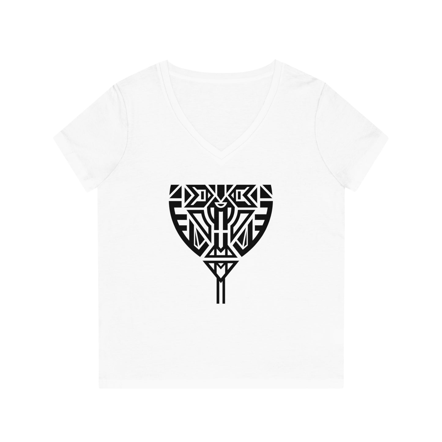 Women's Evoker 100% Organic Cotton V-Neck T-Shirt (Design 10)