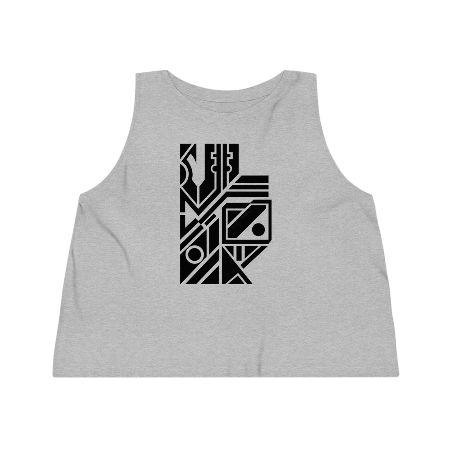 Women's Dancer 100% Organic Cotton Cropped Tank Top (Design 6)