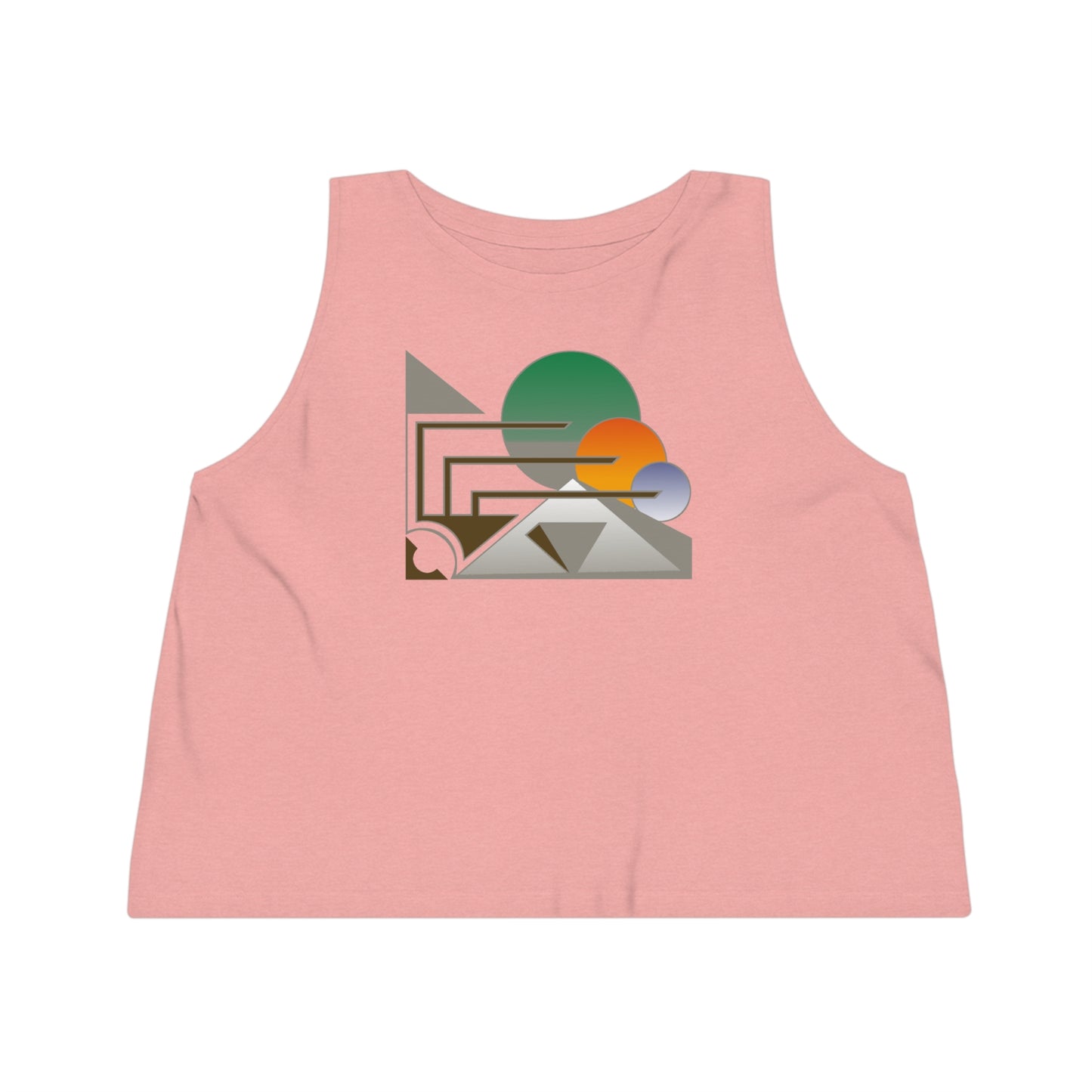 Women's Dancer 100% Organic Cotton Cropped Tank Top (Design 13)