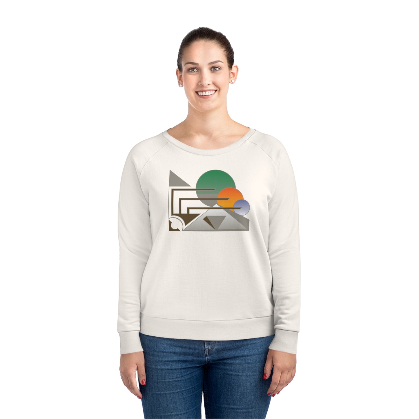 Women's Dazzler 85% Organic Cotton Relaxed Fit Sweatshirt (Design 13)
