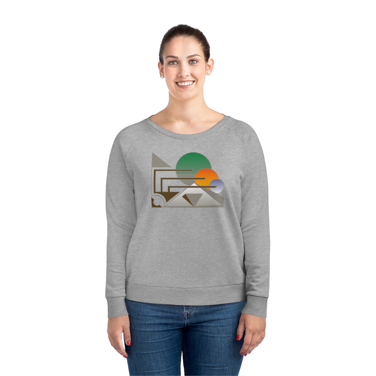 Women's Dazzler 85% Organic Cotton Relaxed Fit Sweatshirt (Design 13)