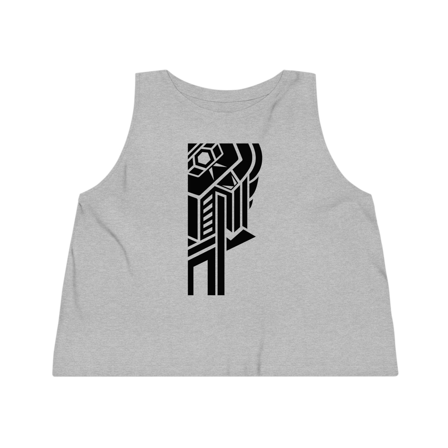 Women's Dancer 100% Organic Cotton Cropped Tank Top (Design 28)