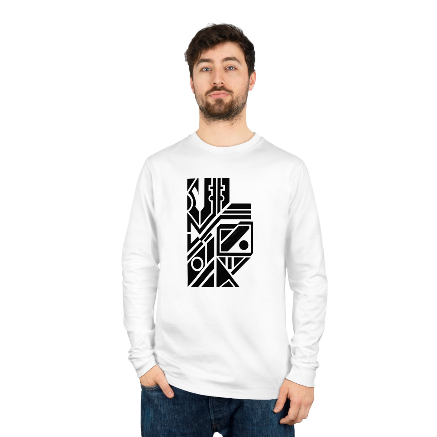 Unisex Shifts Dry 100% Organic Cotton Long Sleeve T-shirt (Design 6)