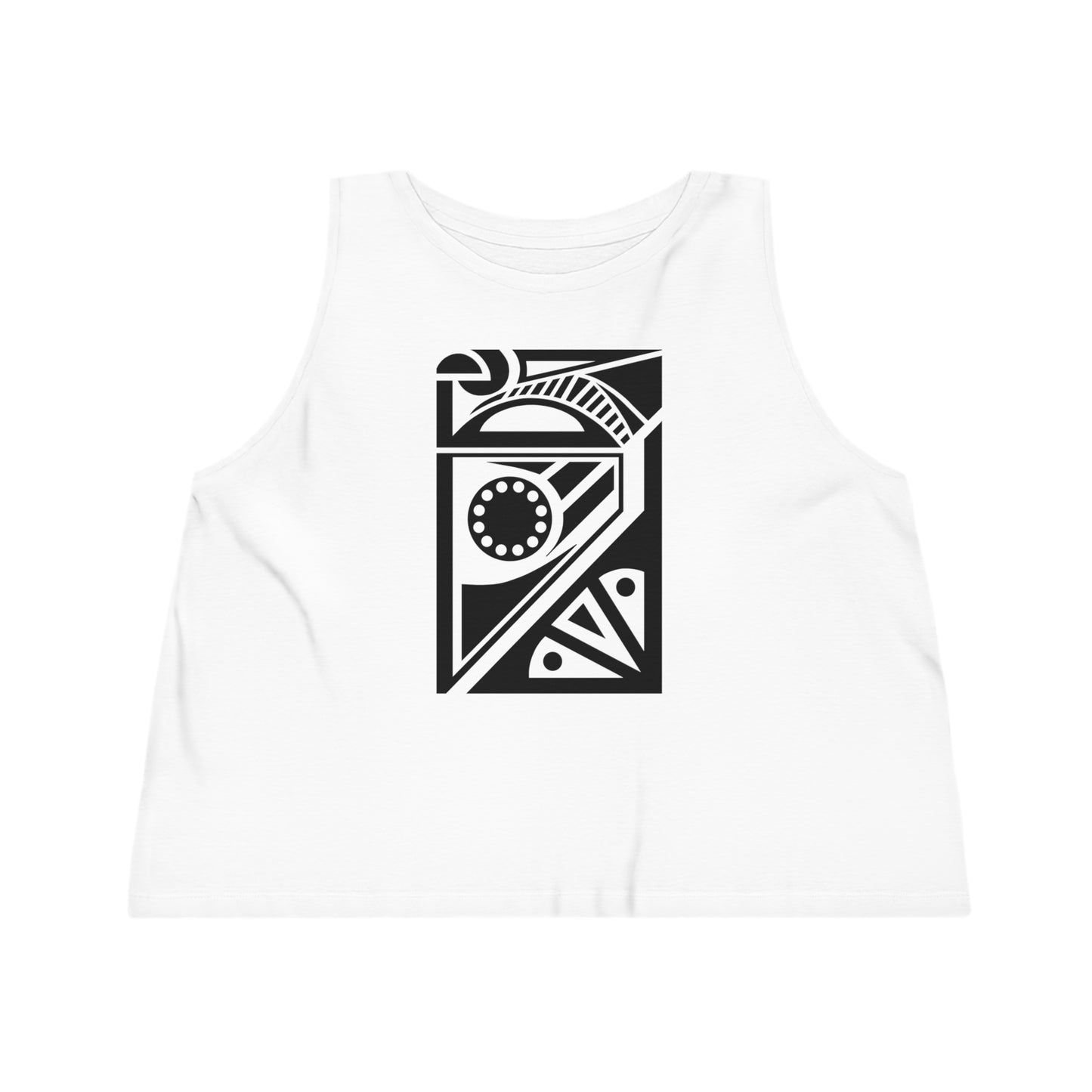 Women's Dancer 100% Organic Cotton Cropped Tank Top (Design 17)