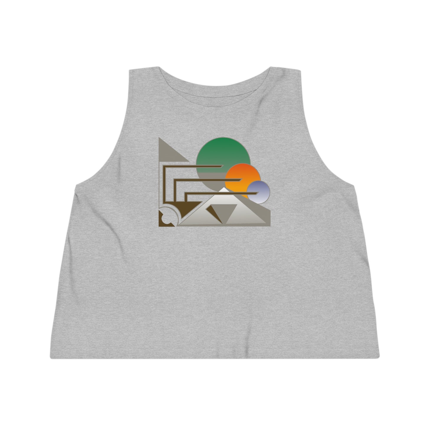 Women's Dancer 100% Organic Cotton Cropped Tank Top (Design 13)