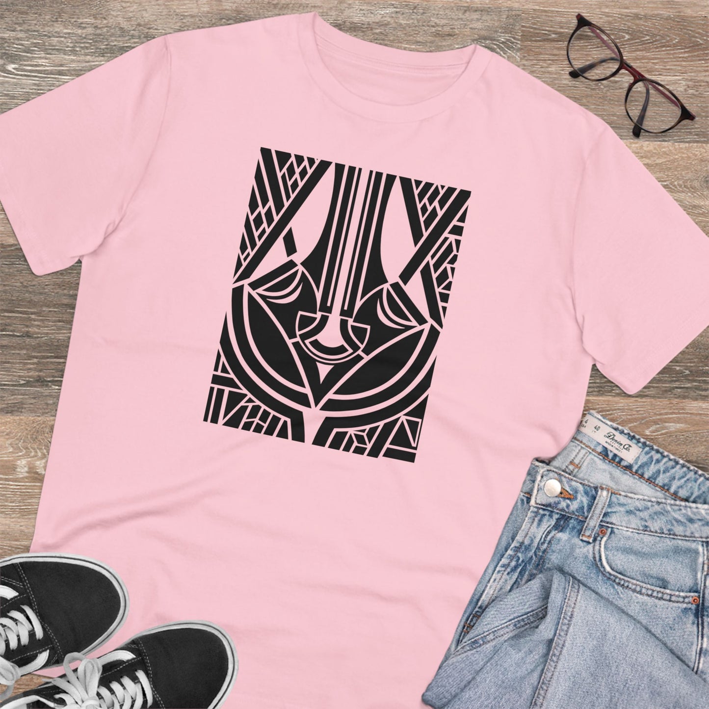 Unisex 100% Organic Cotton Creator T-shirt (Design 25)