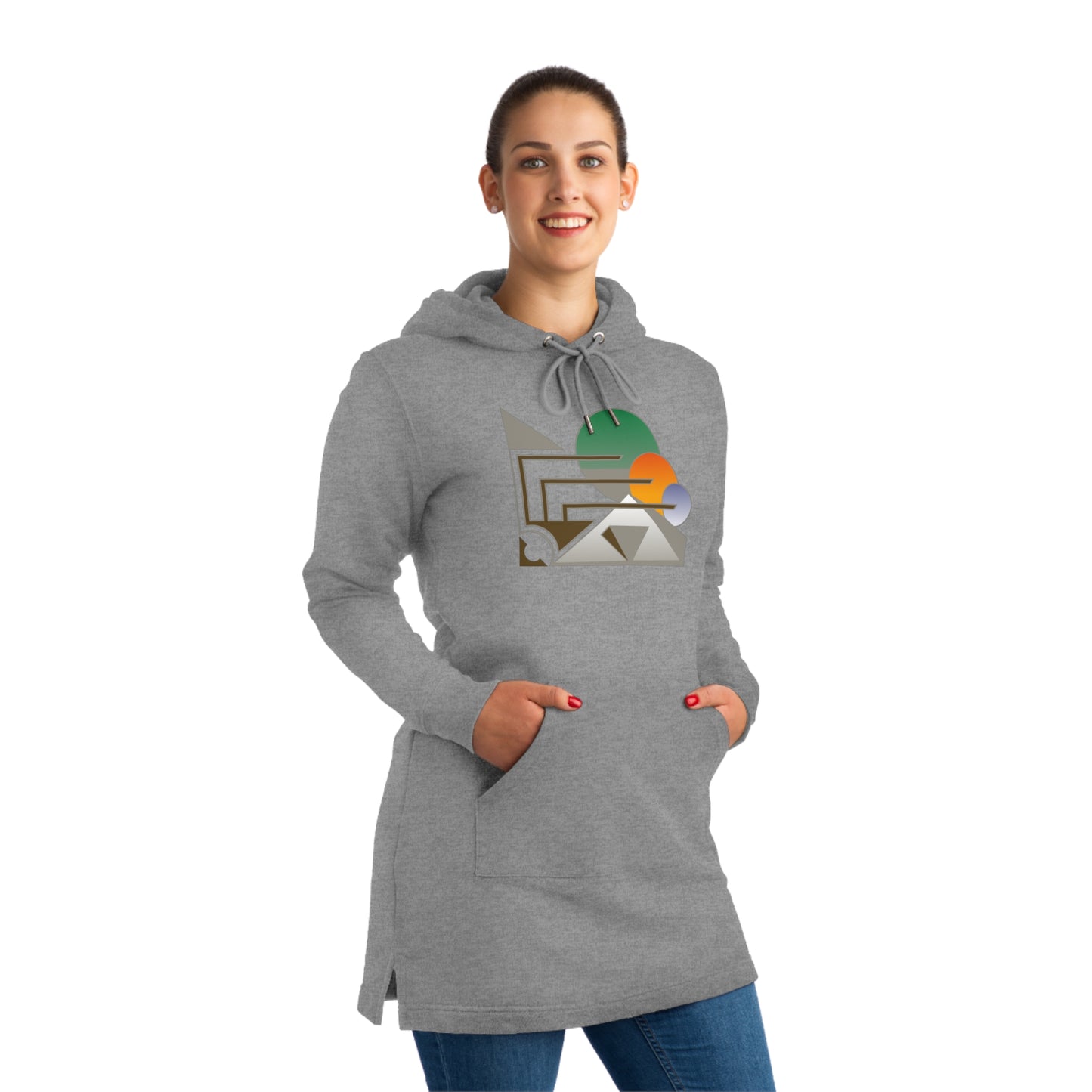 Women's Streeter 85% Organic Cotton Hoodie Dress (Design 13)