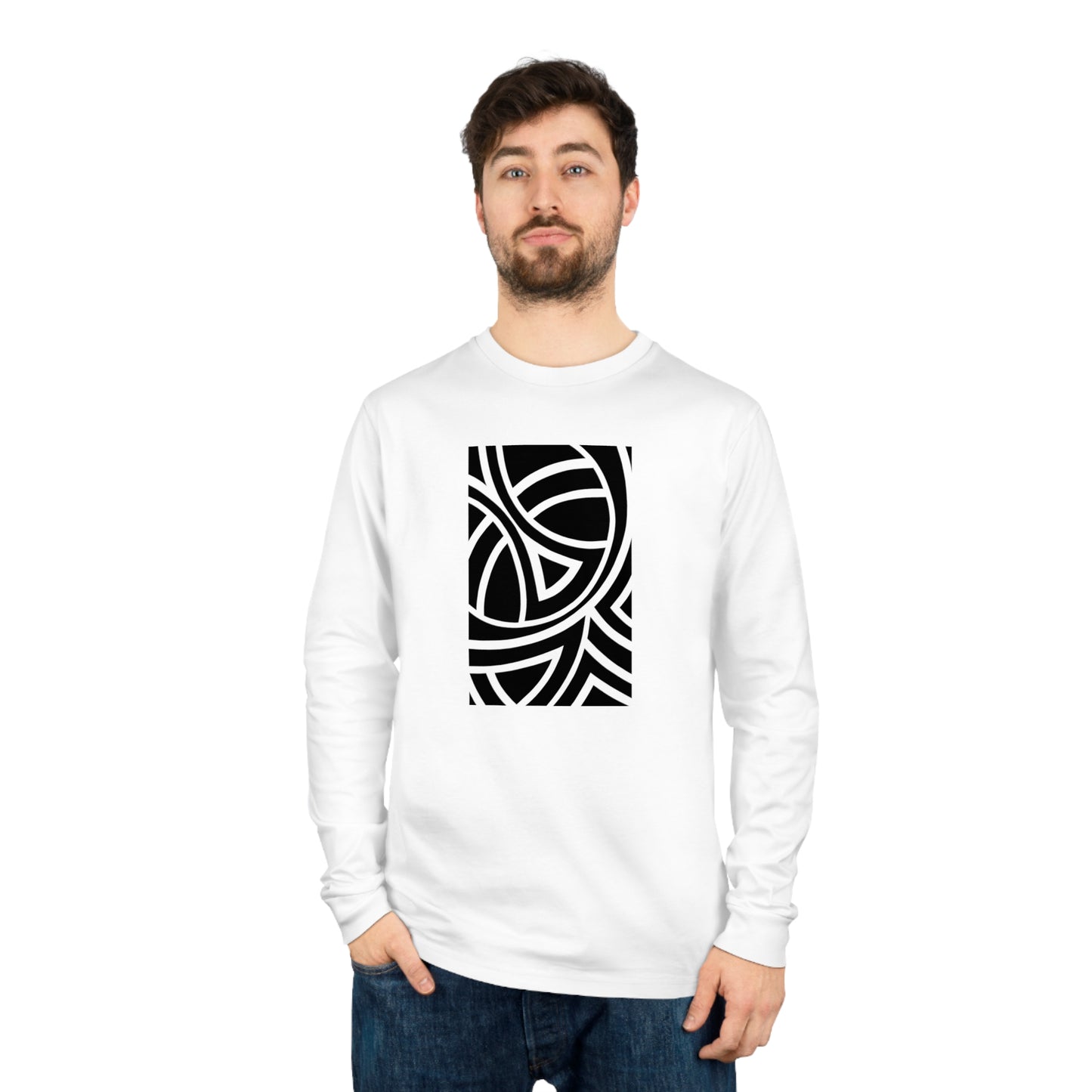 Unisex Shifts Dry 100% Organic Cotton Long Sleeve T-shirt (Design 4)