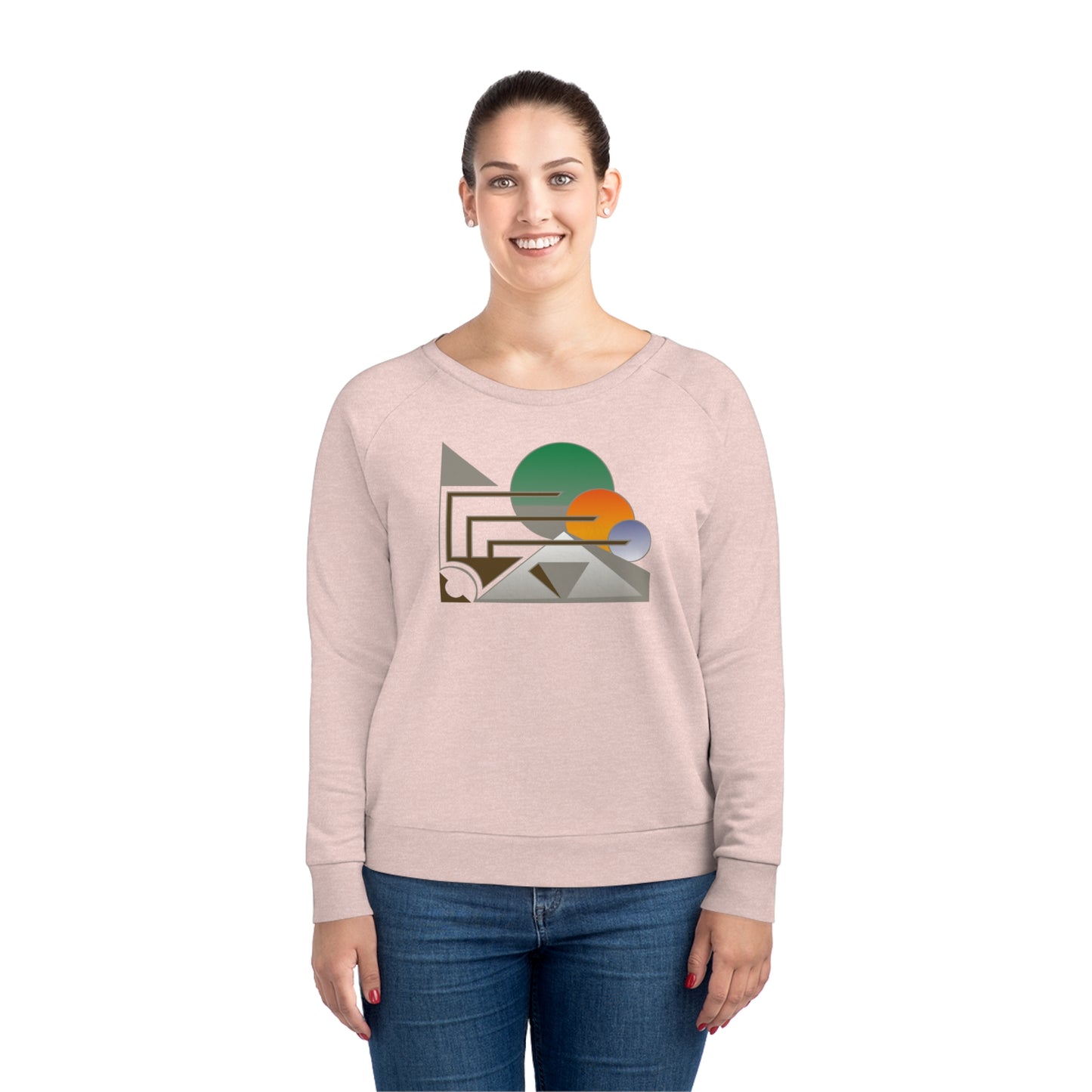Women's Dazzler 85% Organic Cotton Relaxed Fit Sweatshirt (Design 13)