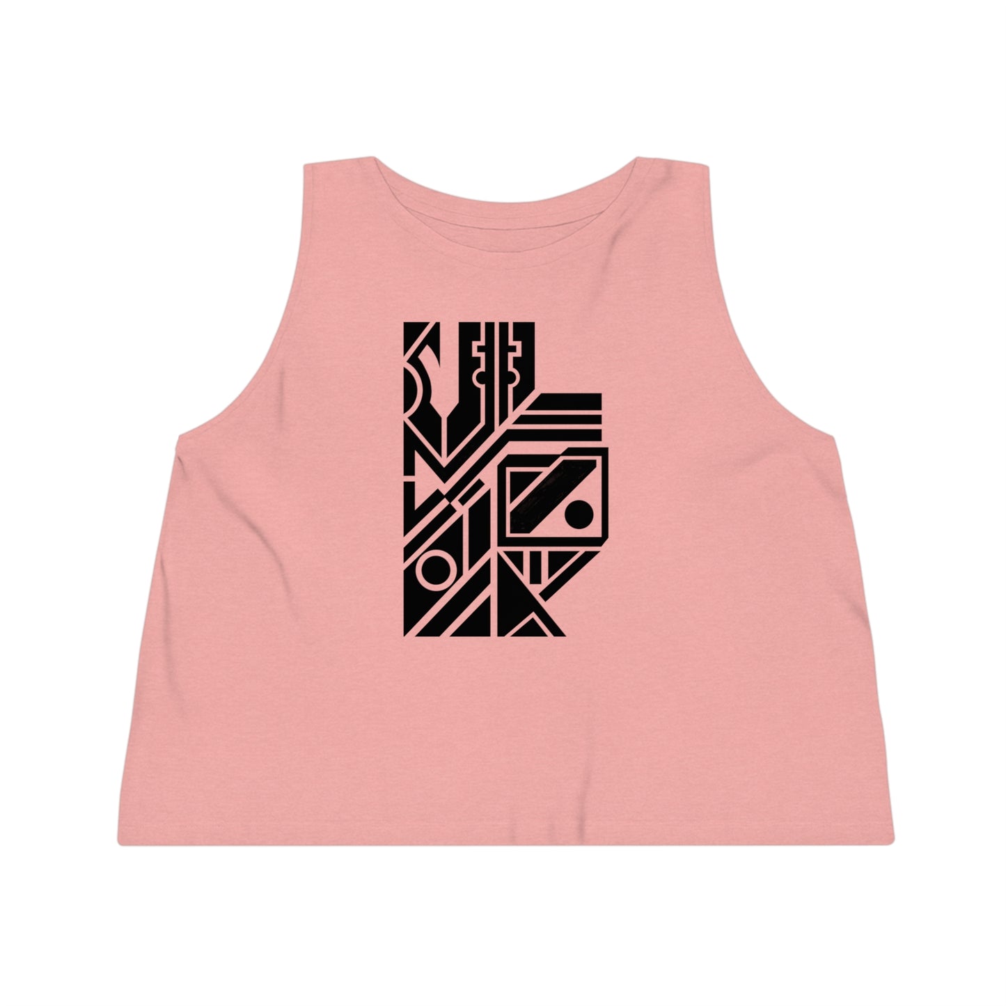 Women's Dancer 100% Organic Cotton Cropped Tank Top (Design 6)