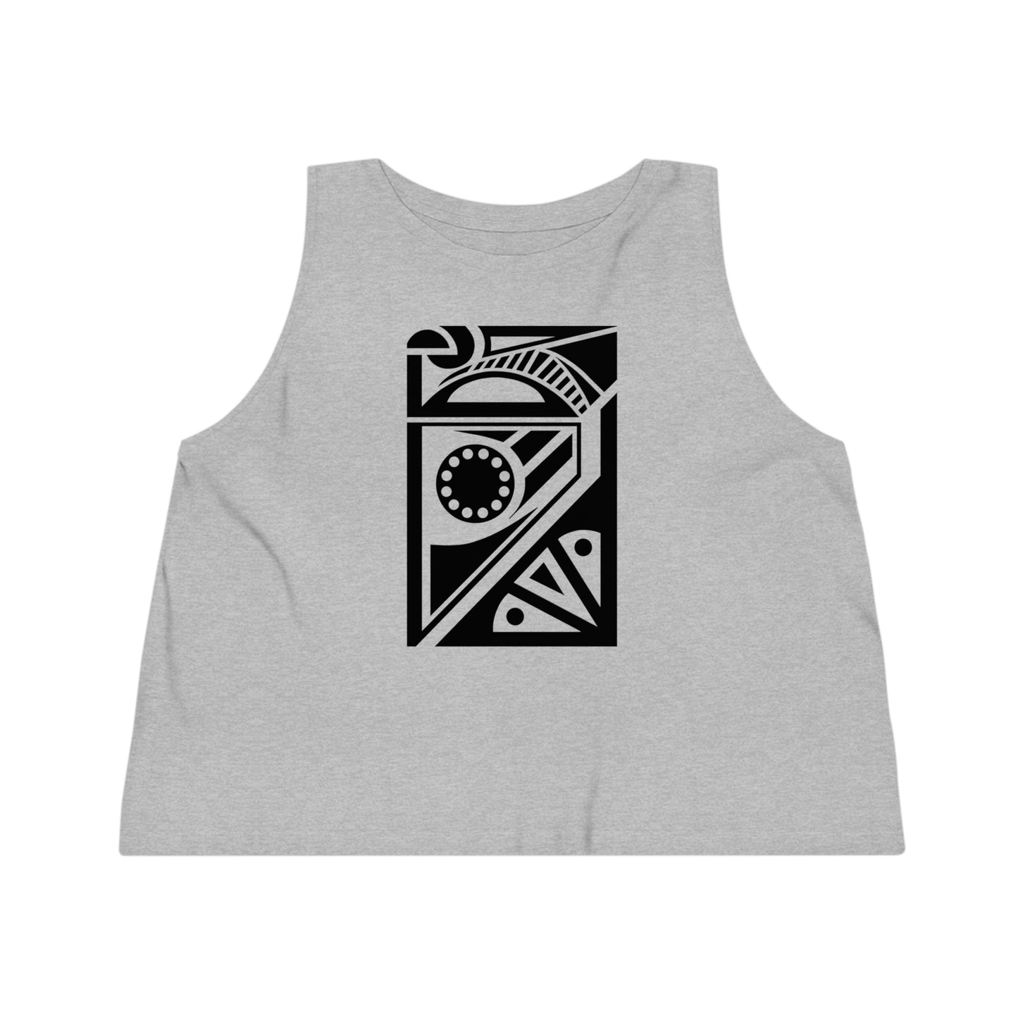 Women's Dancer 100% Organic Cotton Cropped Tank Top (Design 17)