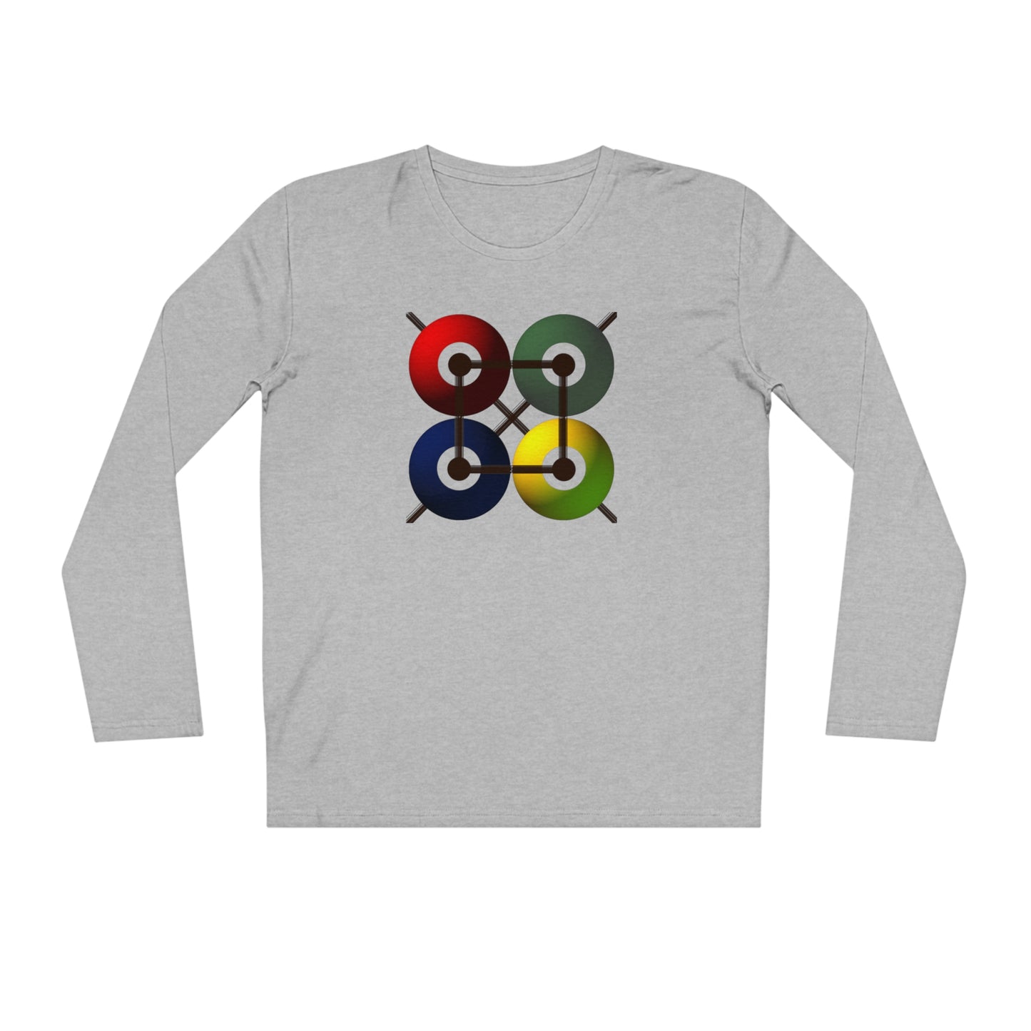 Men's 100% Organic Cotton Sparker Long Sleeve Shirt (Design 16)