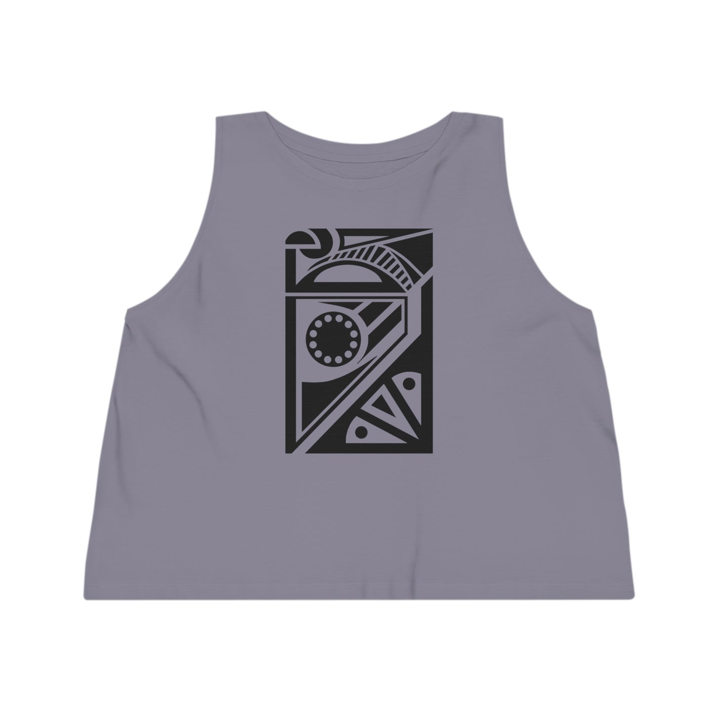 Women's Dancer 100% Organic Cotton Cropped Tank Top (Design 17)