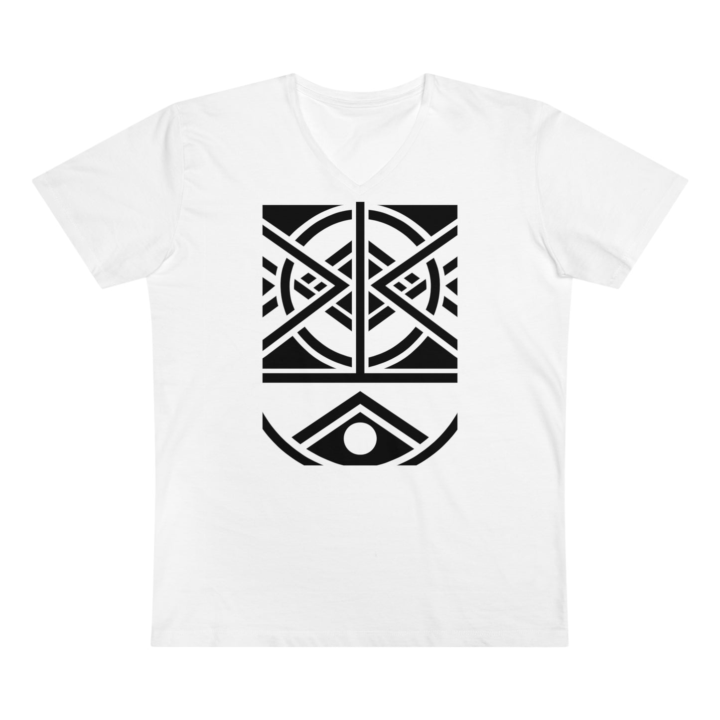 Men’s Presenter 100% Organic Cotton V-neck T-shirt (Design 1)