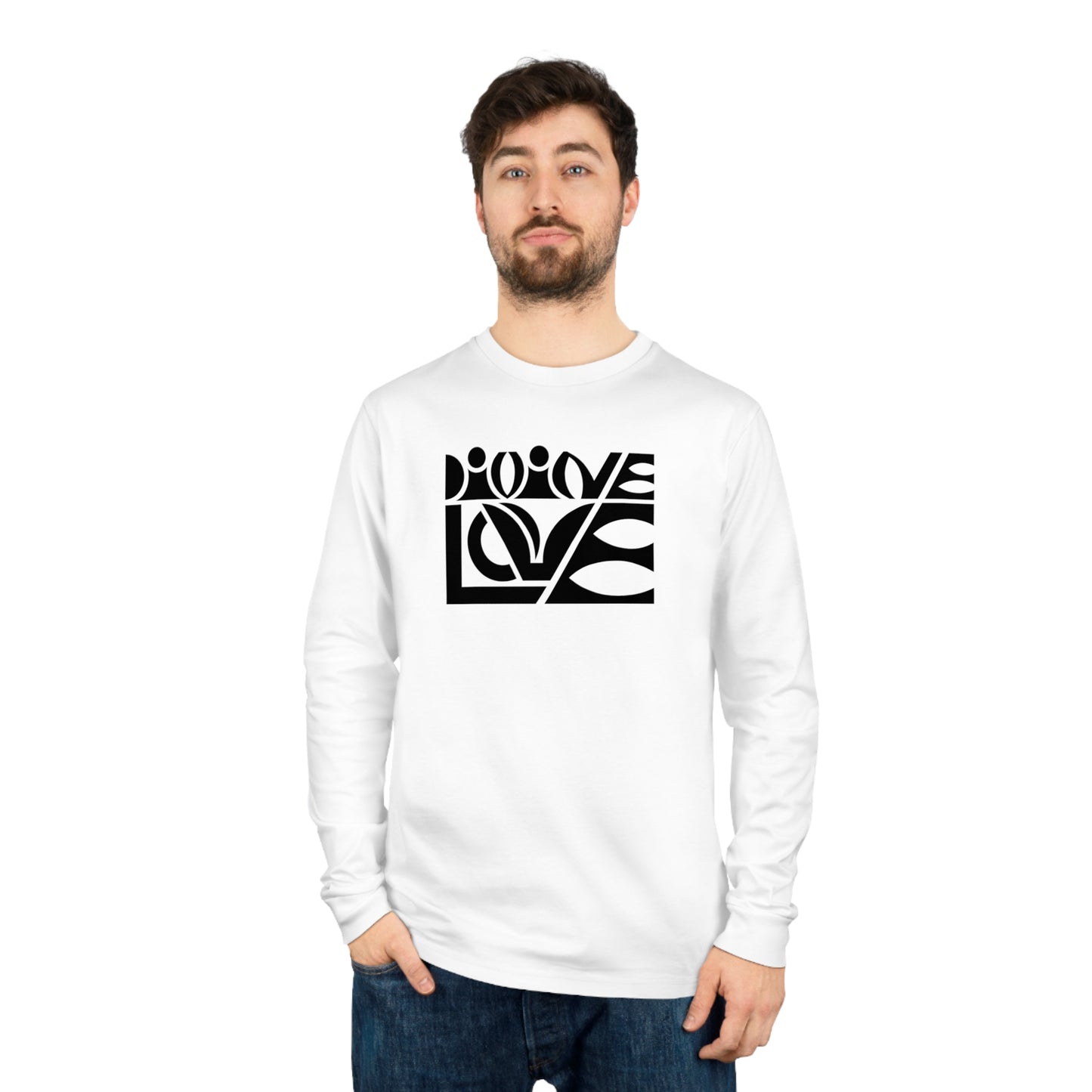 Unisex Shifts Dry 100% Organic Cotton Long Sleeve T-shirt (Divine Love)