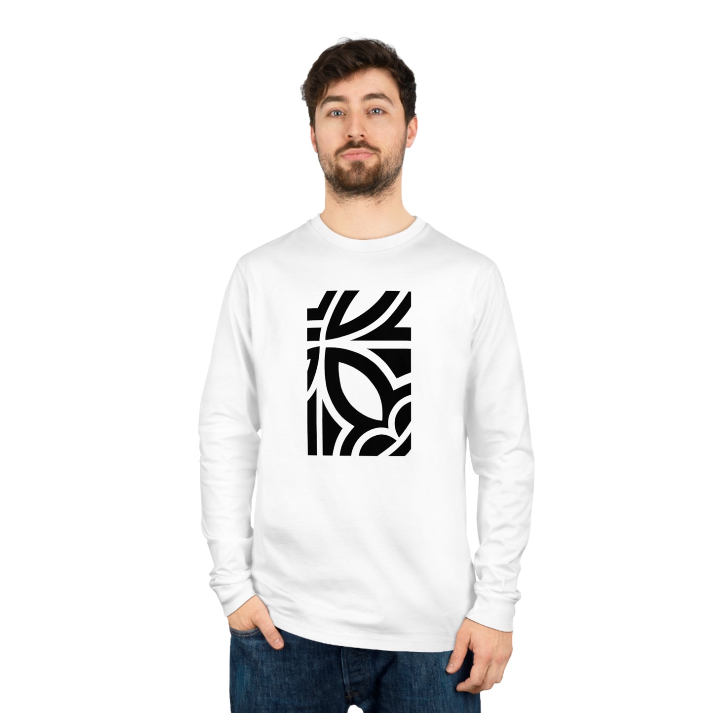 Unisex Shifts Dry 100% Organic Cotton Long Sleeve T-shirt (Design 24)