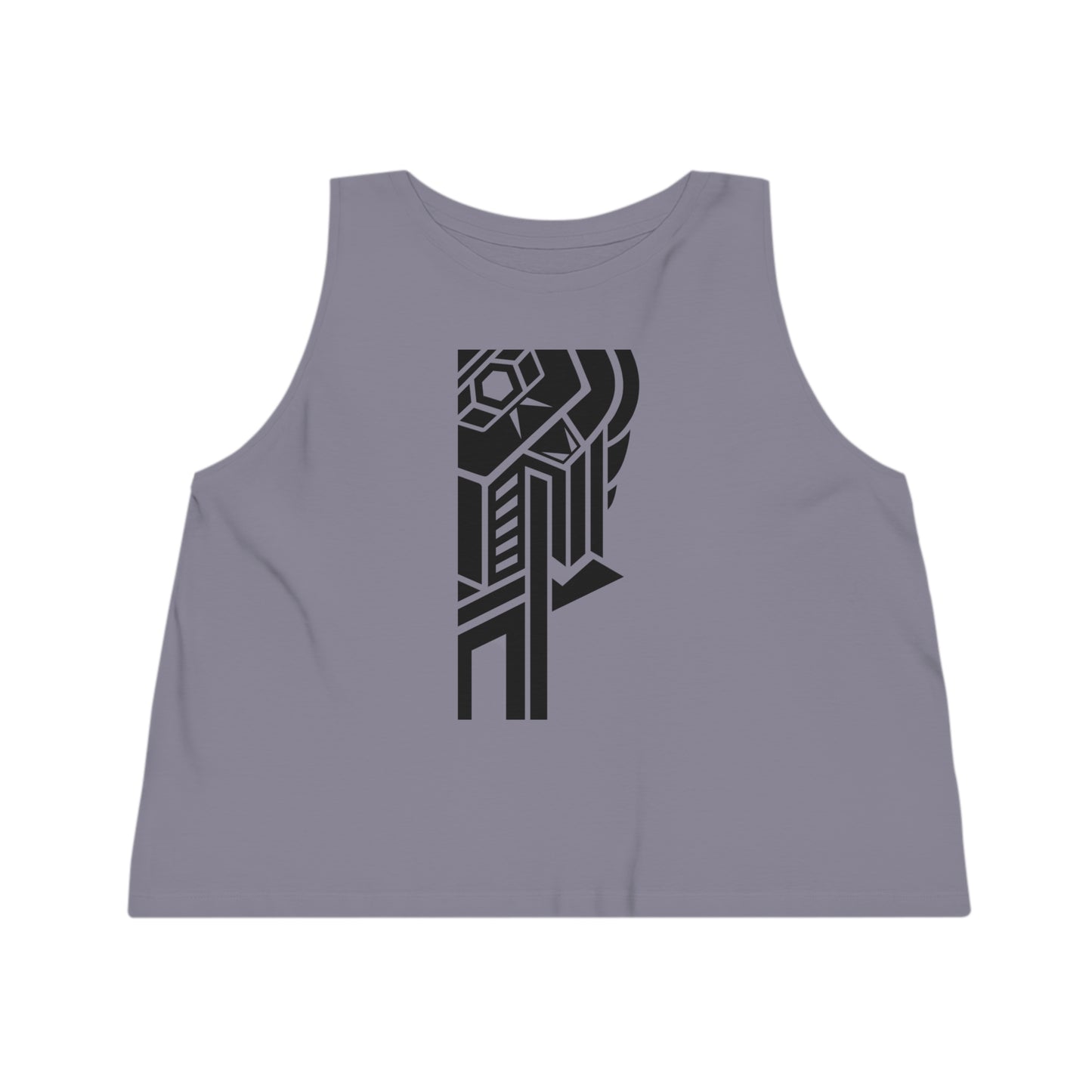 Women's Dancer 100% Organic Cotton Cropped Tank Top (Design 28)