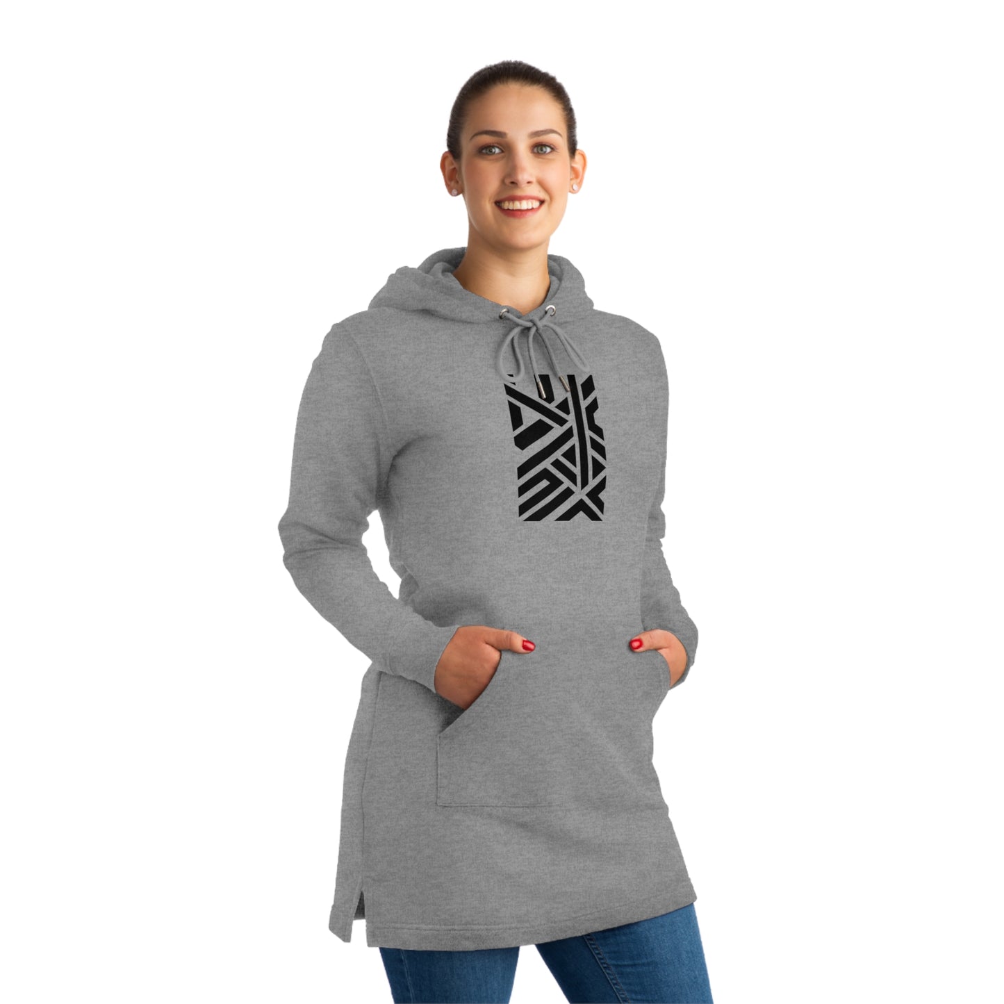 Women's Streeter 85% Organic Cotton Hoodie Dress (Design 7)