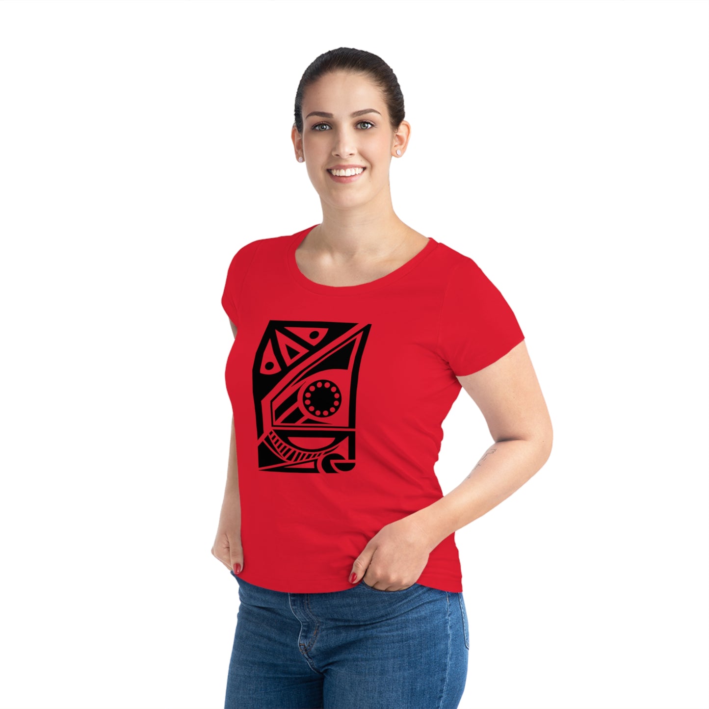 Women's Jazzer 100% Organic Cotton T-shirt (Design 17[2])