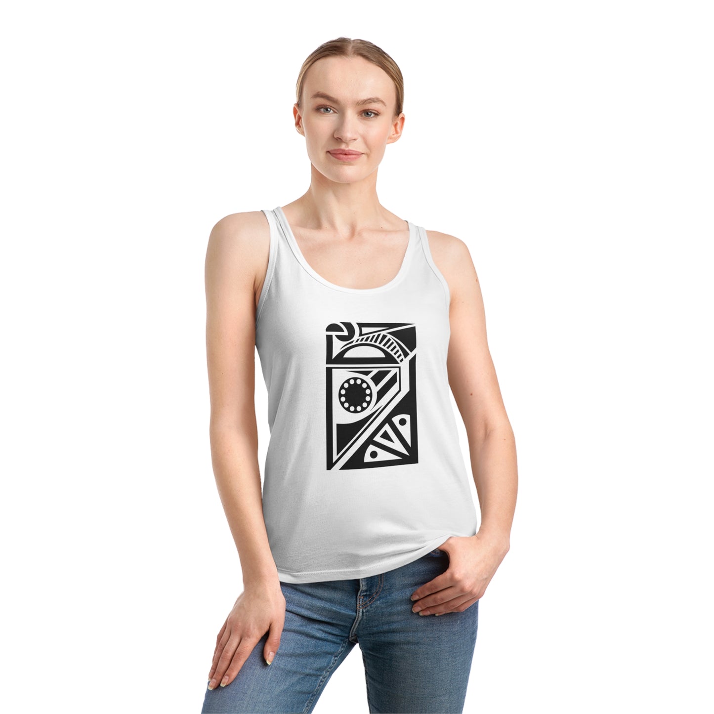 Women's Dreamer 100% Organic Cotton Tank Top (Design 17)