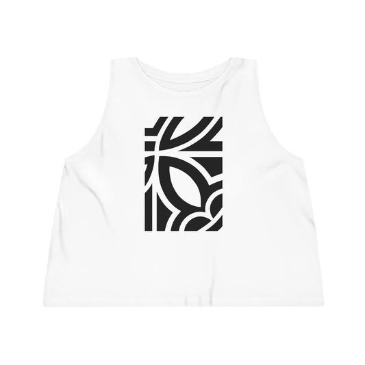 Women's Dancer 100% Organic Cotton Cropped Tank Top (Design 24)