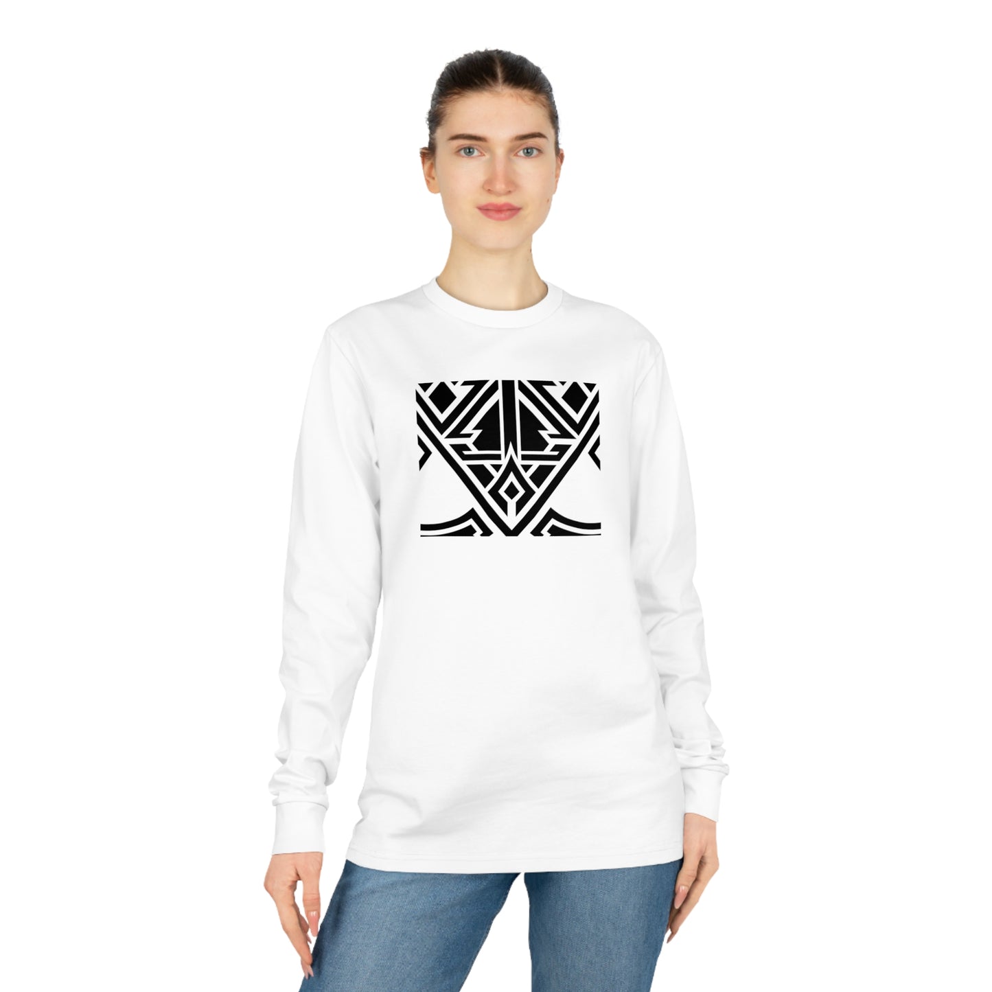 Unisex Shifts Dry 100% Organic Cotton Long Sleeve T-shirt (Design 20)