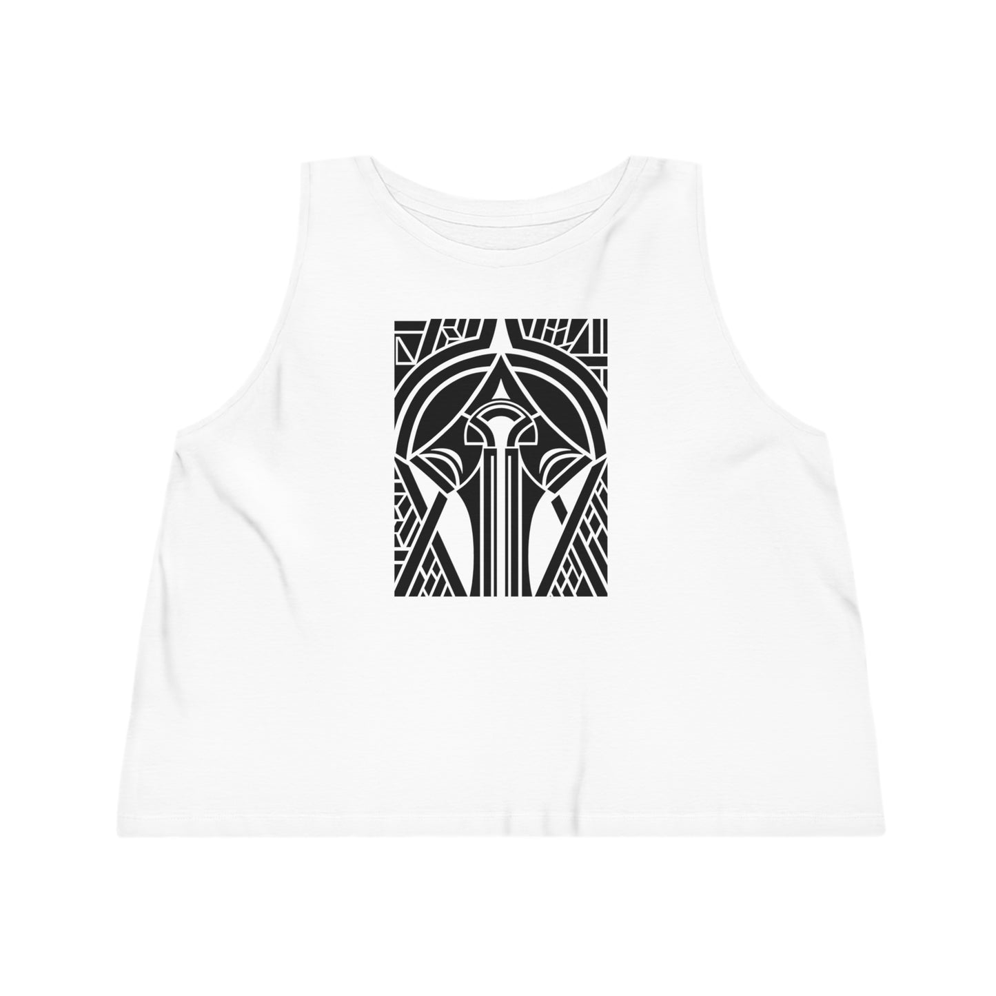 Women's Dancer 100% Organic Cotton Cropped Tank Top (Design 25[2])