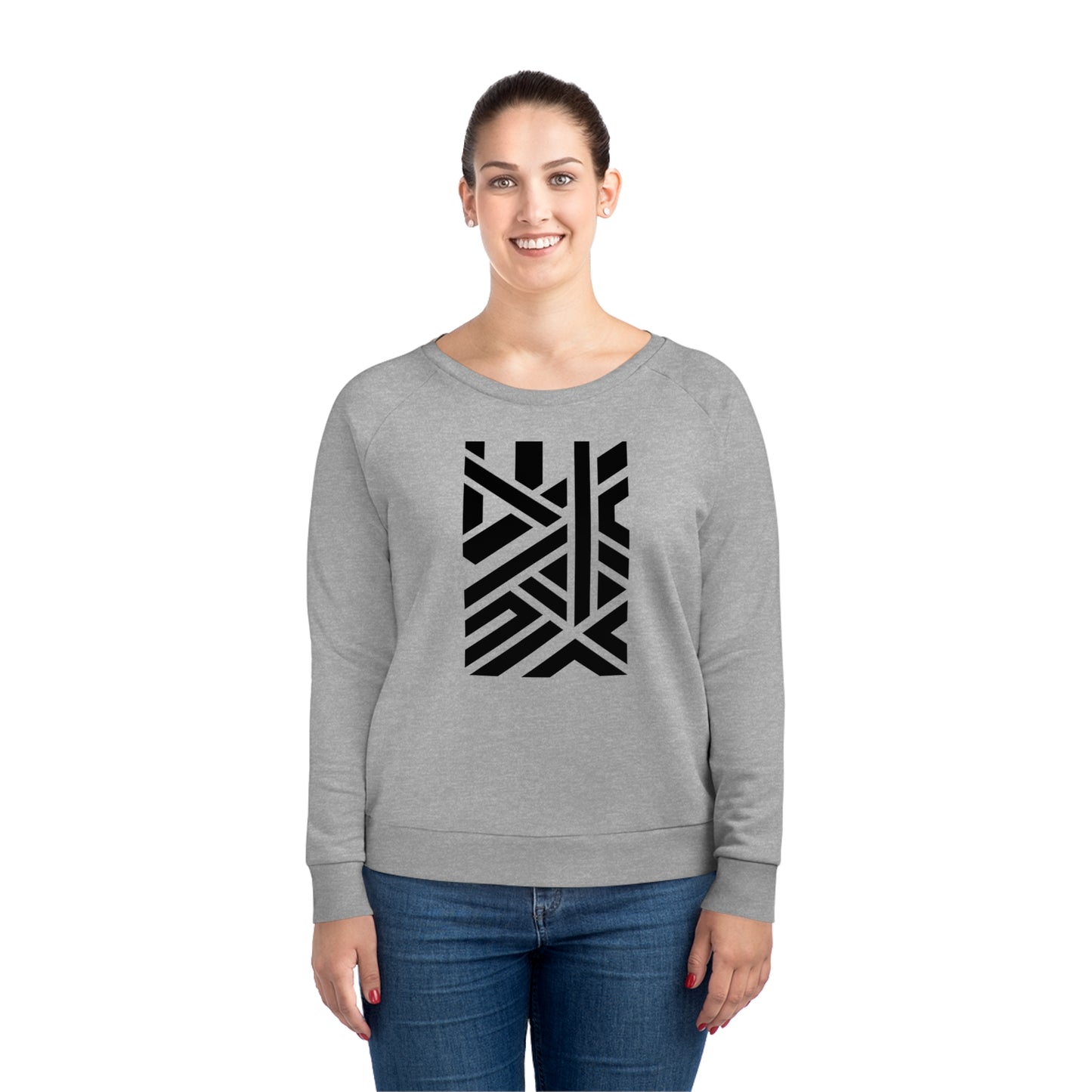 Women's Dazzler 85% Organic Cotton Relaxed Fit Sweatshirt (Design 7)