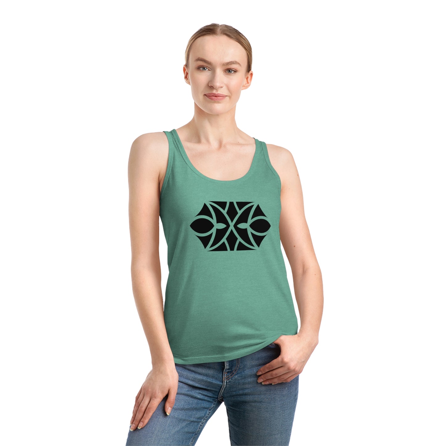 Women's Dreamer 100% Organic Cotton Tank Top (Design 18[2])