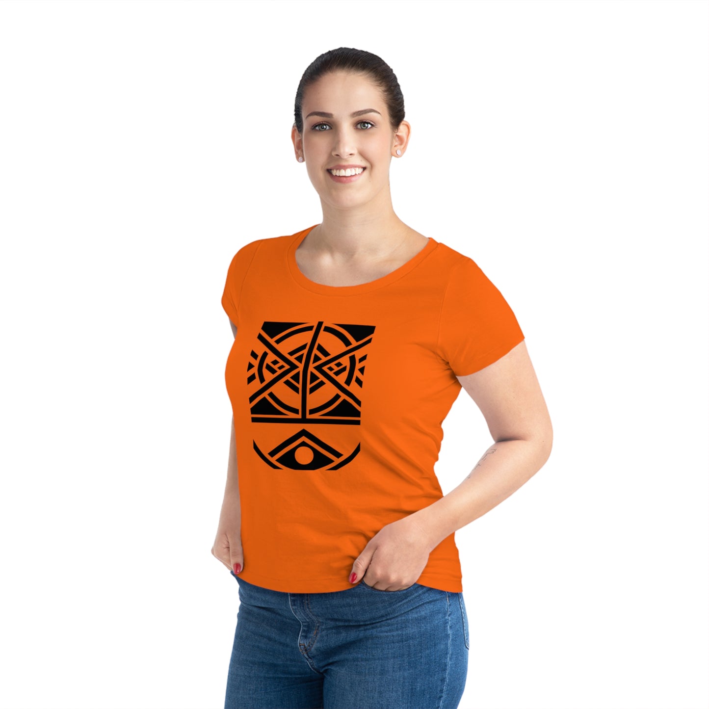 Women's Jazzer 100% Organic Cotton T-shirt (Design 1)