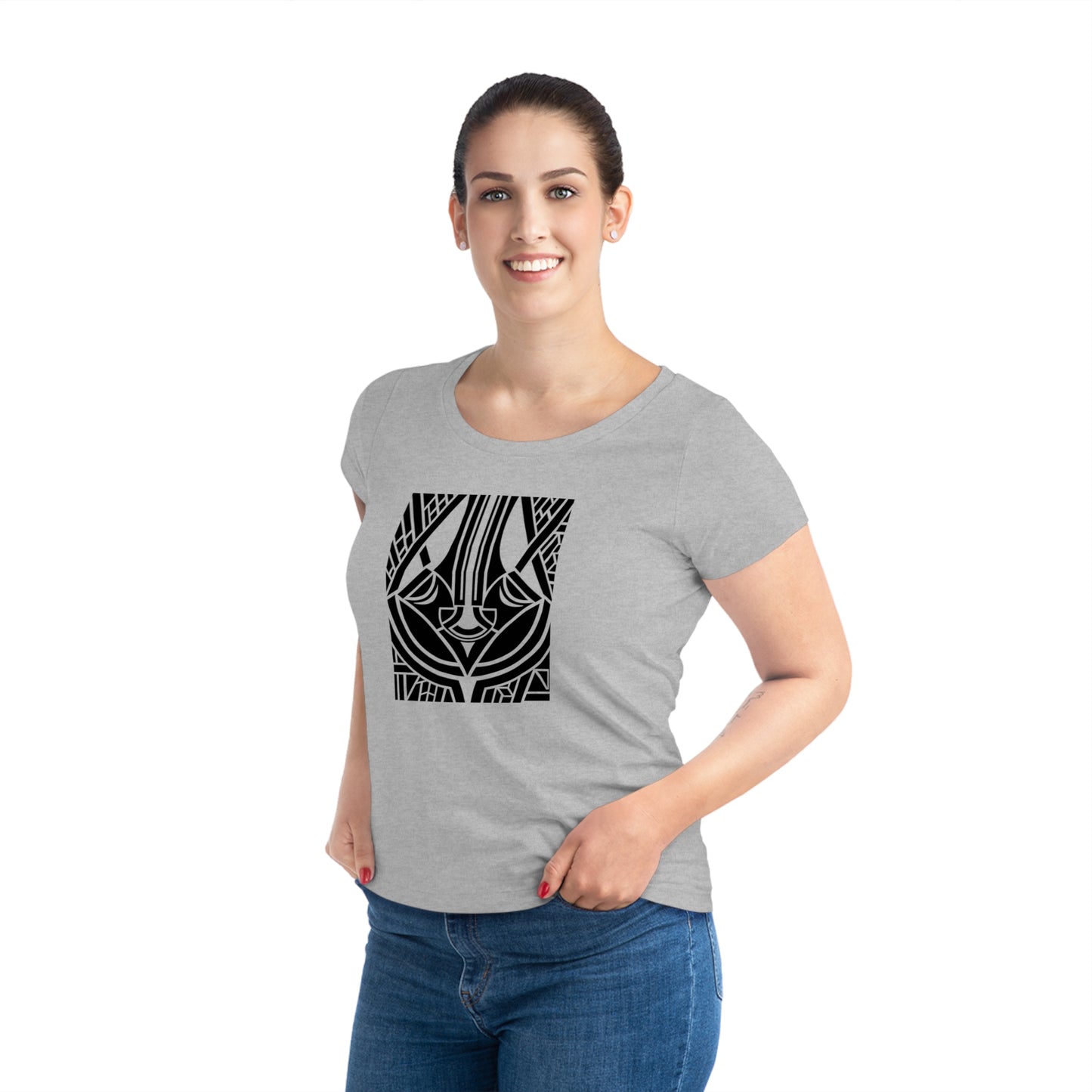 Women's Jazzer 100% Organic Cotton T-shirt (Design 25)