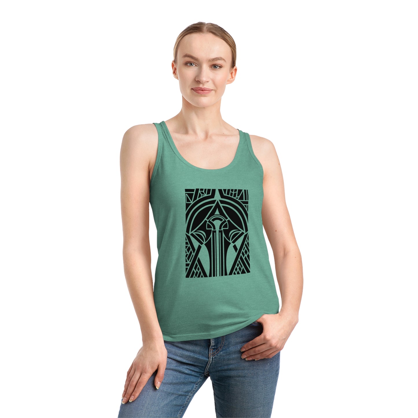 Women's Dreamer 100% Organic Cotton Tank Top (Design 25[2])