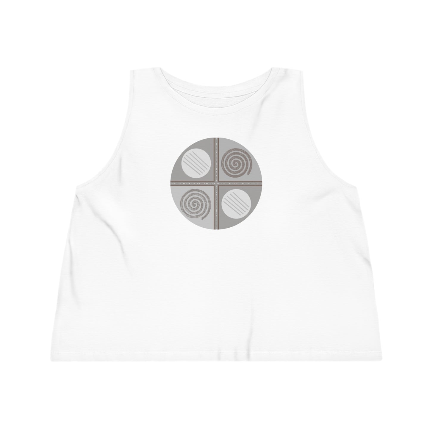 Women's Dancer 100% Organic Cotton Cropped Tank Top (Design 15)