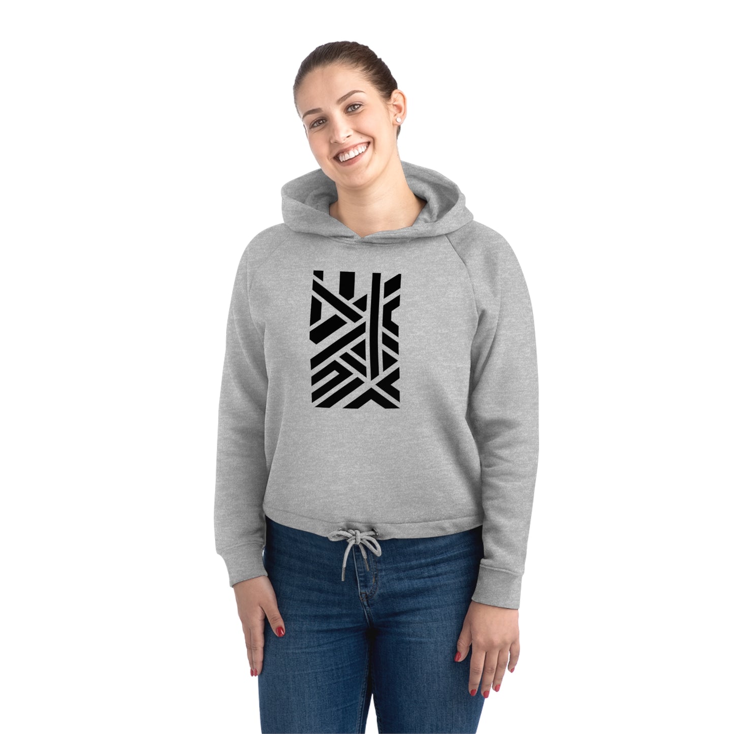 Women's Bower 85% Organic Cotton Cropped Hoodie (Design 7)