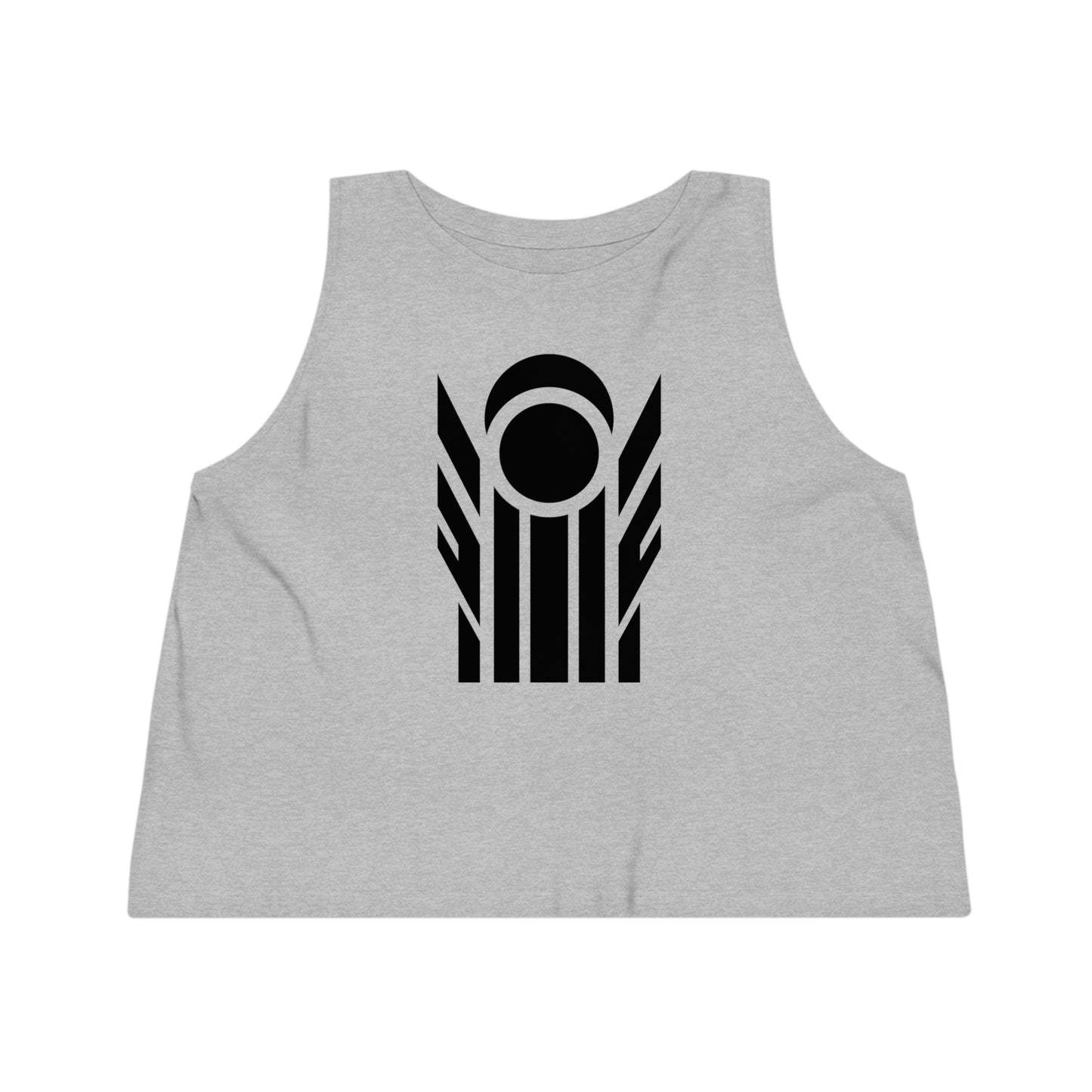 Women's Dancer 100% Organic Cotton Cropped Tank Top (Design 9)