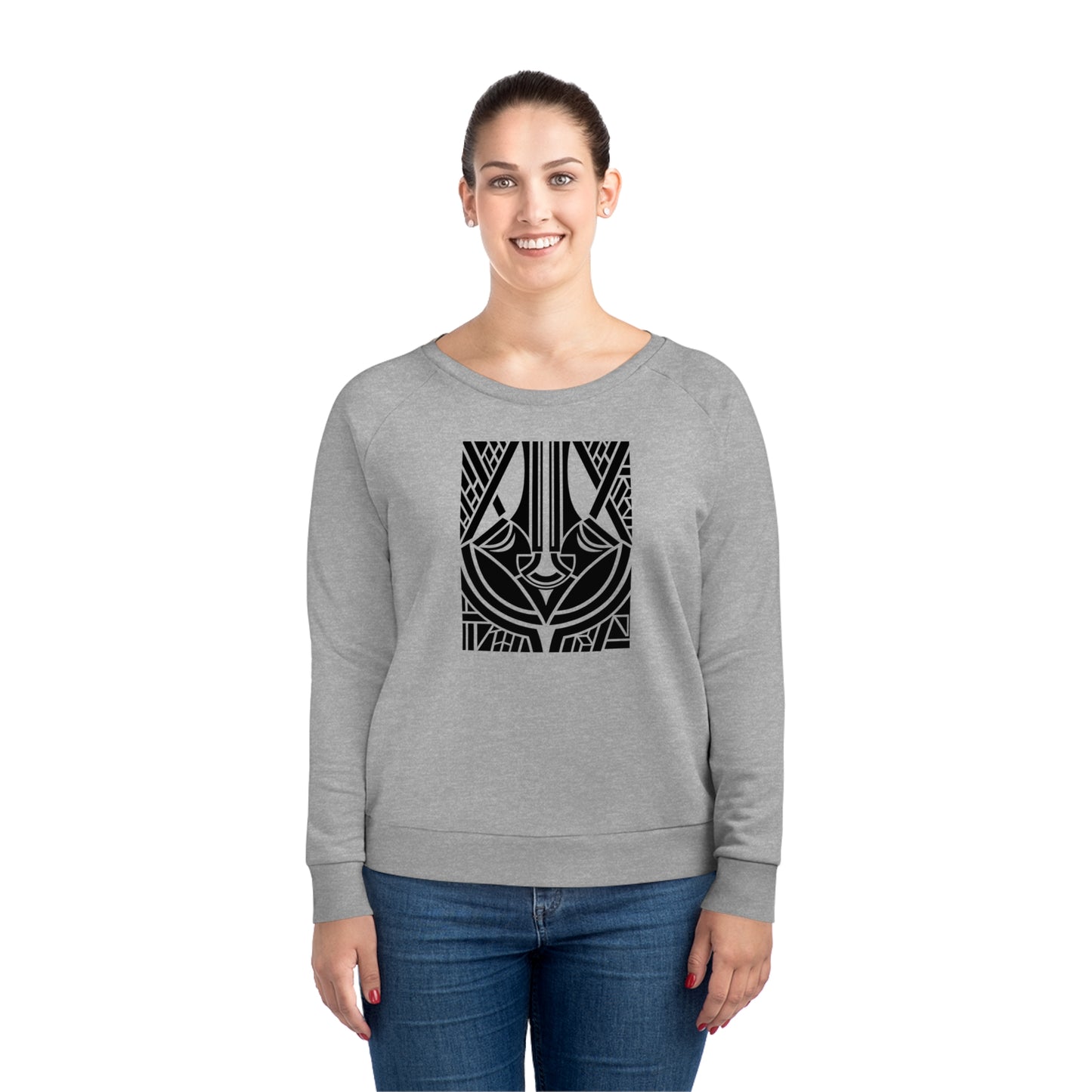 Women's Dazzler 85% Organic Cotton Relaxed Fit Sweatshirt (Design 25)