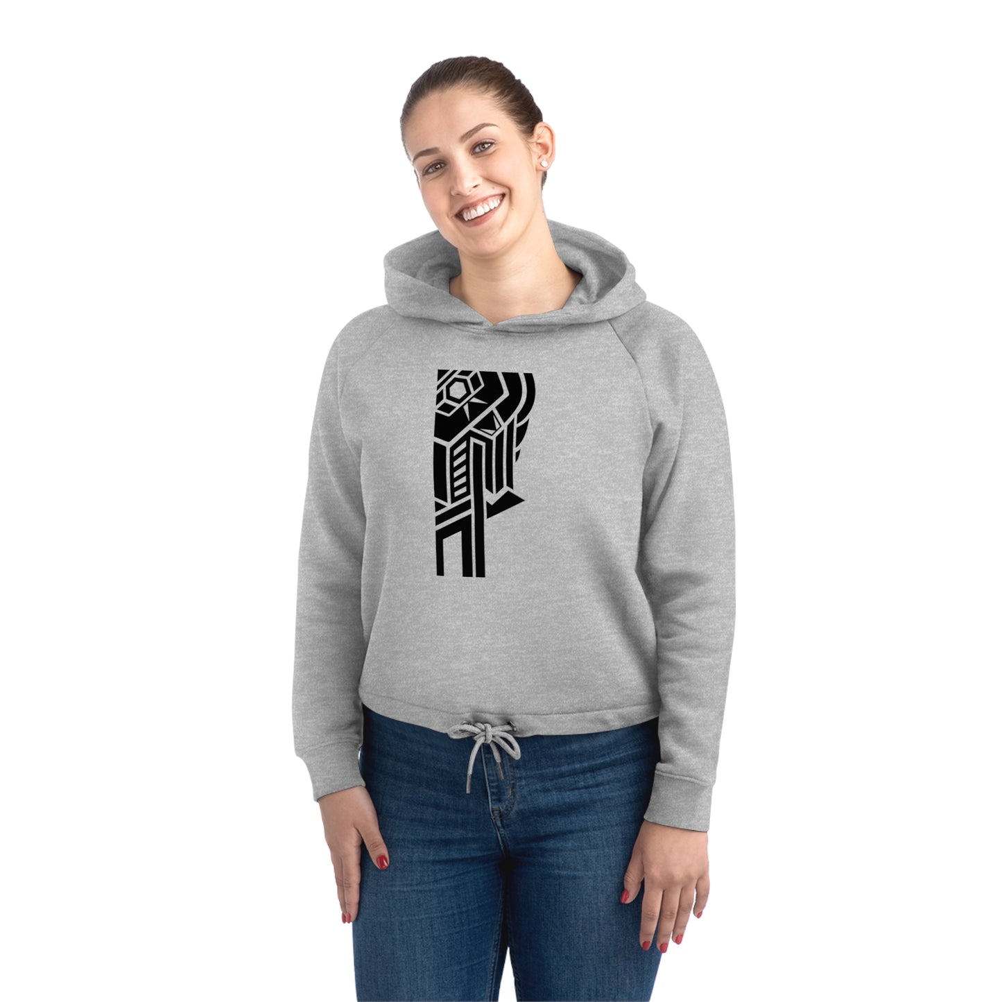 Women's Bower 85% Organic Cotton Cropped Hoodie (Design 28)