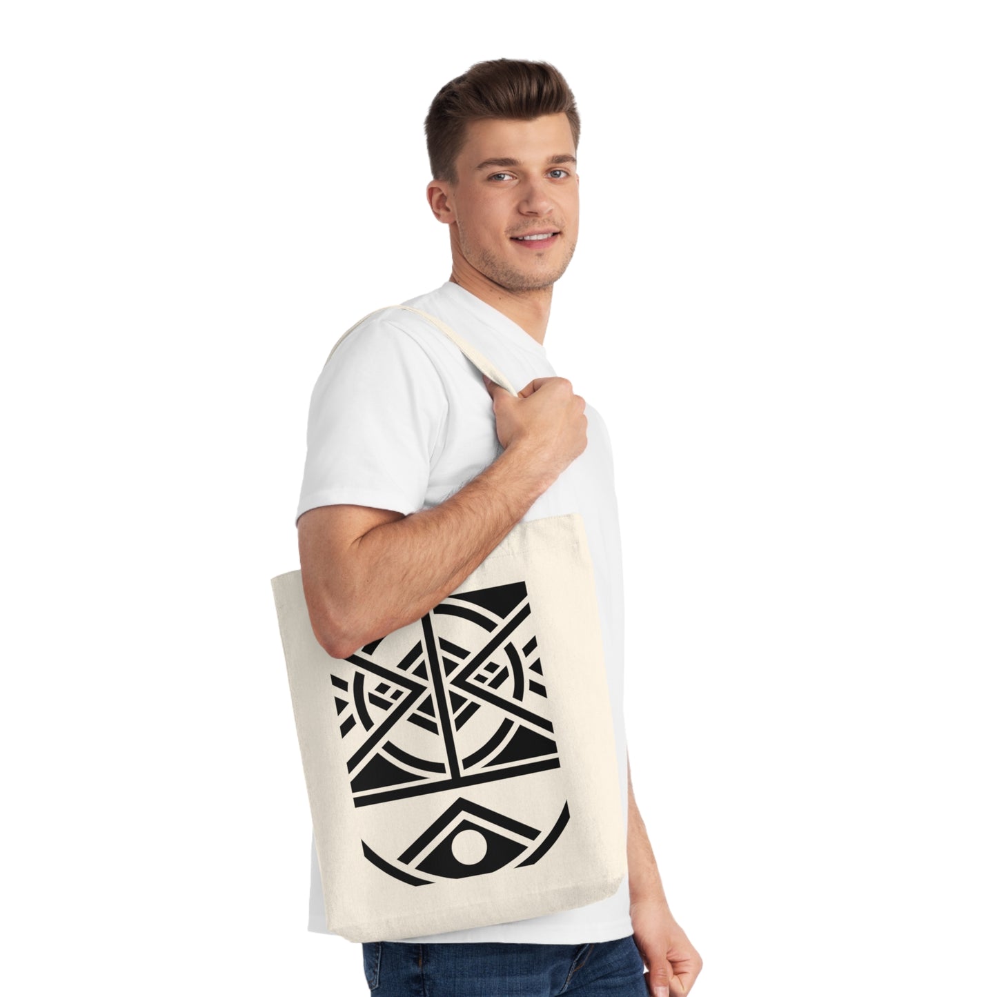 Woven Tote Bag (80% Recycled Cotton and 20% Recycled Polyester) - Design 1