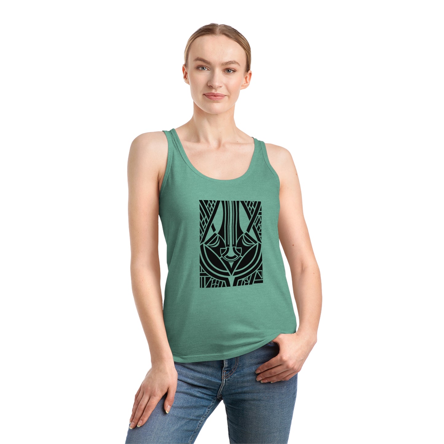 Women's Dreamer 100% Organic Cotton Tank Top (Design 25)